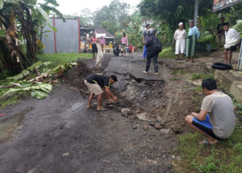 tanah bergerak di Kaliwiro Wonosobo